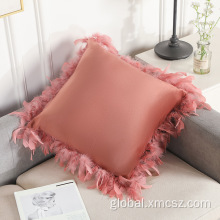 Custom Satin Cushion Covers New velvet tassel piping cushion cover Factory